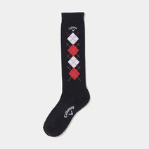 캘러웨이 2022 아가일 여성 하이삭스 양말 C22293208, 네이비