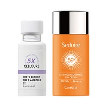 셀트리온 셀큐어 화이트 에너지 멜라앰플 5X 30ml + 세디르 선크림 50g 증정, 단품
