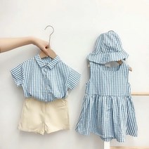 비니비니 남매룩 남매룩세트 원피스 상하복 커플룩 유아동커플룩 여아원피스 남아여름세트
