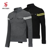 [세바스찬] 골프 22 FW 남성 포켓 장식 반집업 티셔츠 M501 M502 골프웨어, 색상:블랙M502 / 사이즈:100