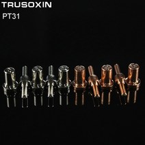 20 개 확장 PT-31 절단 토치 하프늄 쿠퍼 와이어 소모품 40A 50A 인버터 공기 CUT50 플라즈마 커터 용접 기계, [04] Cu tip and electrode
