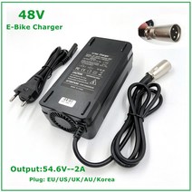 54.6V2A 충전기 54.6v 2A 전기 자전거 리튬 배터리 충전기 48V 리튬 이온 리튬 배터리 팩 XLR 플러그 54.6V, 03 UK