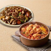 애슐리 한우대창 순살 곱도리탕 ＋ 당면듬뿍 매콤 안동찜닭 (총 4인분) 홈파티 야식 안주 집들이 밀키트, 1세트