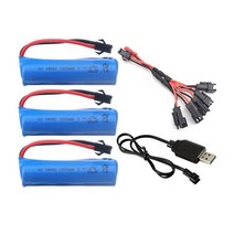 3.7v 1500mah 15C 18650 리튬 이온 배터리 충전기 Q85 Q70 D876 D877 D875 RC 스턴트 자동차 오프로드 드리프트 차량 배터리 예비 부품, [7] 3B 1USB 1C