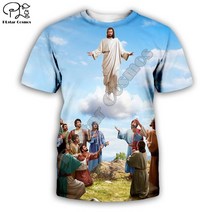 예수님 그리스도 PLstar Cosmos Christian olic Jesus R Streetwear 3DPrint Summer Casual Funny T-shirts, 02 T-shirts_04 L