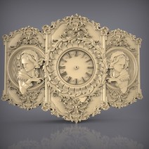 CNC 라우터 3d 프린터 용 3D STL 모델 릴리프 Artcam Aspire Clock 71