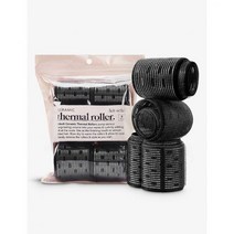 Kitsch 키치 Ceramic thermal hair rollers set of eight, BLACK