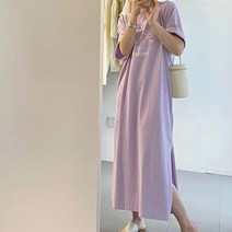 [랜덤플레이] 레터링 롱 데일리 편한 원피스