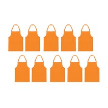 손님용 목걸이형 앞치마 6컬러 [식당용/주방용/위생용/목걸이형/미니 앞치마], 10개, 오렌지