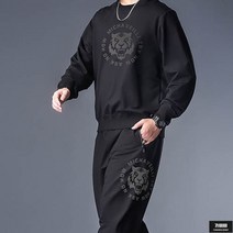 가바바 남성 빅사이즈 긴팔 트레이닝복 호랑이 포인트로 강렬한 인상을 줄 수 있는 트레이닝복 세트 7XL까지 G59349