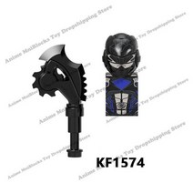 KF6144 파워 레인저 애니메이션 브릭 미니 액션 장난감 피규어 레드 워리어 마이티 모르핀 블럭, KF1574