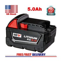 For 밀워키 M18 18 볼트 리튬 XC 5.0 AH Extended Capacity 배터리 48-11-1860
