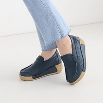 니나스파리 5cm 펀칭 통굽 로퍼