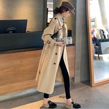 COSYEVNO 롱 헐렁한 여성 트렌치코트