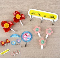 현관문마스크걸이 벽에붙이는고리 벽지후크 앞치마걸이, 원형 2P