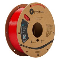 Polymaker 3D 프린터 PolyLite PETG 필라멘트 Red 1kg, 3D 프린터 PETG 필라멘트 Red 1kg