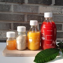 글라스락 눈금유리병 레트로 메저링 글라스보틀 4종 유리병 100ml(2개), 500ml/1개, 2개