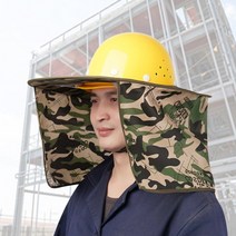 안전모 그늘막 차광막 햇빛차단 쿨링 땀받이 뒷목 차양, 그린, 1개