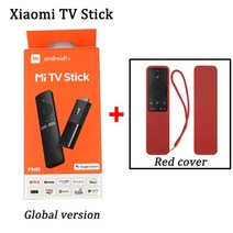 샤오미 미스틱 미 tv 스틱 셋톱 박스 Xiaomi Mi TV Stick 글로벌 버전, EU 플러그 판매, 풀커버 레드 추가