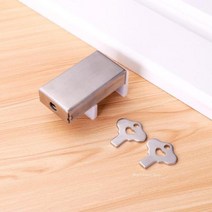 방묘문 고양이 강아지 펜스 반려동울 안전문 스테인레스 스틸 창 잠금 펀치 방지 도어 및, Flat key style