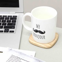 카페 오픈 이쁜 화이트 커피 머그잔 커피숍 머그컵, 휴먼헬스쿠팡 my-bonjour_마이봉주르