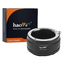 Haoge 수동 렌즈 마운트 어댑터 Pentax K PK 렌즈에서 Nikon Z 마운트 카메라 용 Z6 Z7 Z50 등, 1