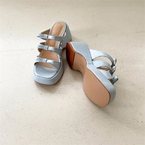 [코지] 여자 리본 버클 메리제인 6.5cm 웨지힐 슬리퍼