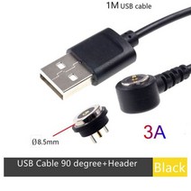 패널 마운트 마그네틱 포고 핀 커넥터 방수 IP67 전원 충전 3A 원형 강한 힘 8.5mm 직경 1 3 5 20 50 200 PCs, 50개, 90 도 케이블 F