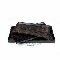 옻칠 원목 트레이(옻칠 후식쟁반 소)_28.5x 14.5 미니쟁반 가벼, 단품