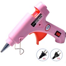 20W 핫 멜트 글루 건 7mm x 100mm 스틱 미니 가정용 산업용 열 온도 전기 수리 도구, [01] 20W, [02] Black glue gun, [02] EU