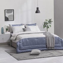 셀러허브_리빙 [알레르망] 에티카2 차렵이불 D 4종세트 네이비