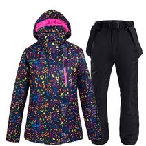 여자 스키복 겨울 세트 스노우보드 옷 방수 방풍 따뜻한 자켓 빕 바지