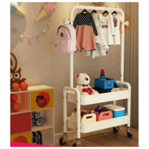 아기옷행거 유아 아기 원목 정리함 어린이 행거 키즈, 화이트