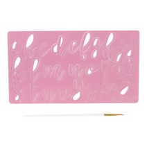 예초기 제초기 Cake Tool Acrylic Alphabet Letter Embossed Cutter Mold Cookie Stamp with Brush Fondant, 한개옵션0