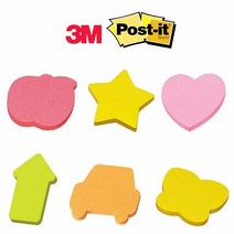 3M쓰리엠모양포스트잇 76x76mm 45매 떡메모지 컬러메모지 다용도, 색상:화살표