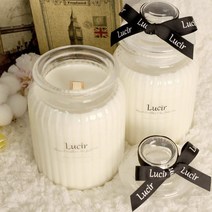 루시아 소이캔들 주문제작 1000ml, 우드심지, 화이트머스크
