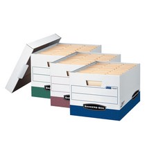 [제이제이오피스] 펠로우즈 뱅커스박스 PRESTO 파일박스 문서보관 서류 정리함, 레드