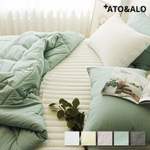 아토앤알로 먼지없는 광폭 고밀도 60수 순면 바이오워싱 호텔식 차렵패드세트(SSQ) 5컬러