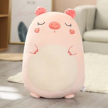 네이처타임즈 동글 캐릭터 인형 돼지, 핑크, 45cm