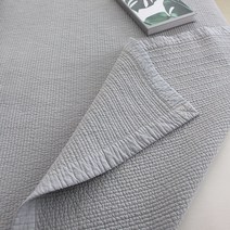 누안누안 퀸Q 킹K 60수 순면 피그먼트 워싱 목화솜 누빔 침대 패드, 스카이그레이