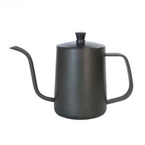 스테인리스 구즈넥 커피 드립 주전자 600ML 차 두꺼운 물방울 얇은 입구, kettle-black