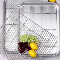 알루미늄 양은 쟁반 씨팬망 기름 튀김망 스텐 채반, 02-알루미늄 쟁반 씨팬망 A 특대