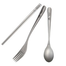 명품수저세트 티타늄 부부 수저세트 hwzbben 경량 스푼 포크 젓가락 세트 홈 야외, 포크 스푼 젓가락