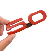 포드 머스탱 자동차 스티커 5.0 엠블럼 리어 트렁크 배지 메탈 데칼 ford 머스탱 gt 500 cobra foc 미국 mondeo fiesta land rover suv, 레드