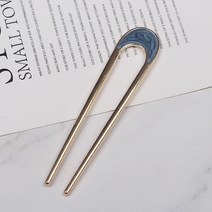 하이유니 써지컬 스틸 자개 U자형 비녀 헤어핀
