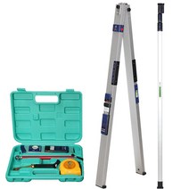 접이식 평탄도 디지털 디스플레이 수평자 수평대, 2m + 대각선 자 + 도구 상자