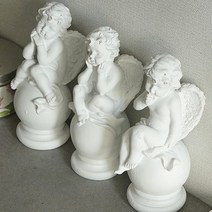 귀여운 아기 천사 장식 화이트 거실 장식장 테이블, 3종