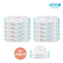 애터미 비데 물티슈 캡형 10팩(휴대용 2팩 증정), 10팩