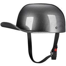 빈티지 오픈 페이스 오토바이 헬멧 레트로 야구 모자 하프 남성용 여성용 스쿠터 스트리트 크루저 제트, 05 Gloss Carbon Fiber