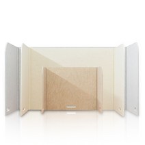 조용한 접이식 흡음 칸막이 사무실 책상 가림막, 화이트